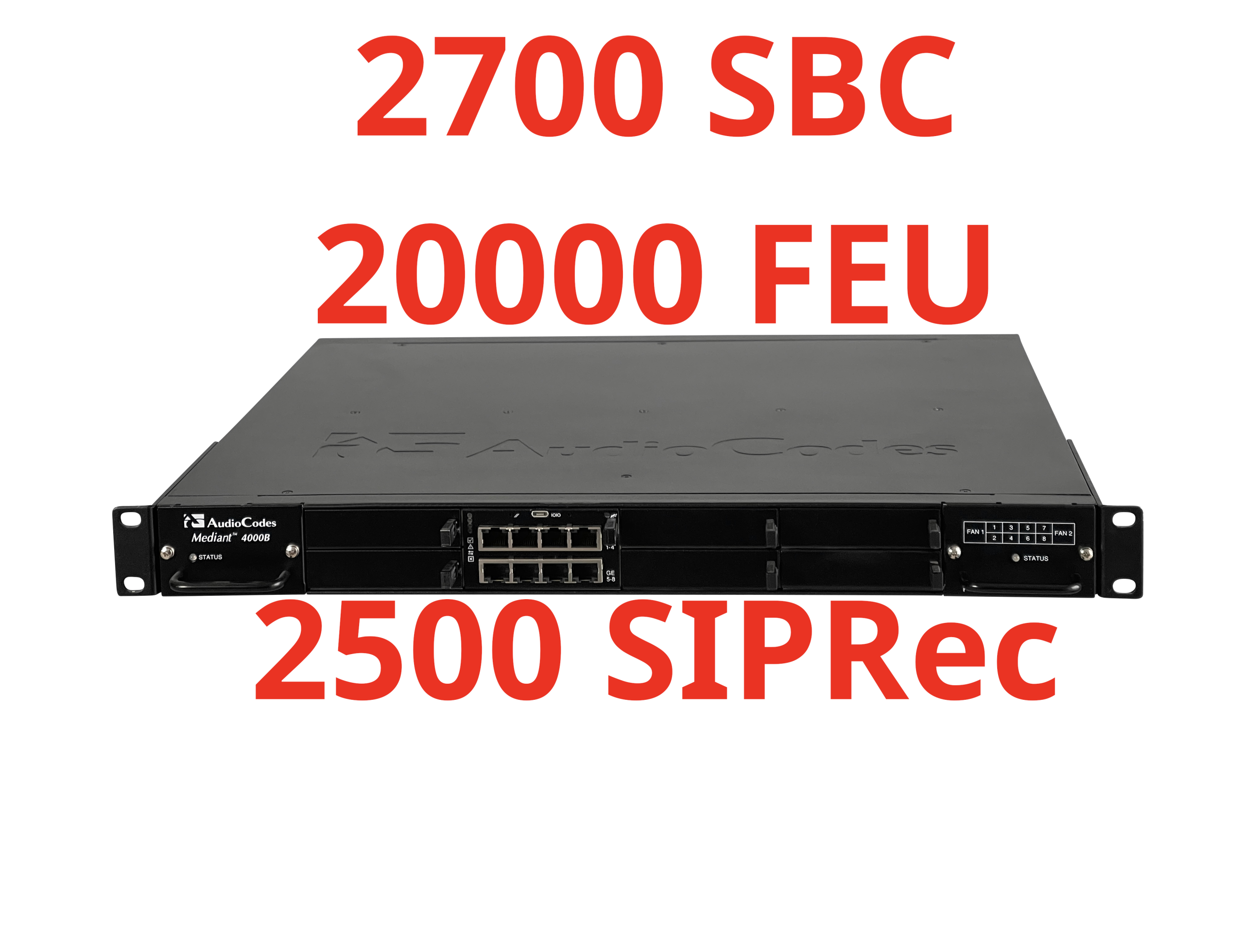 AudioCodes Mediant 4000B 2700 SBC 20000 FEU 2500 SIPREC